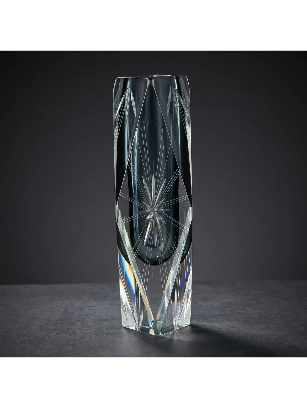 Vtg Original Murano Sommerso Art Glass Vase -  made in Italy - 10